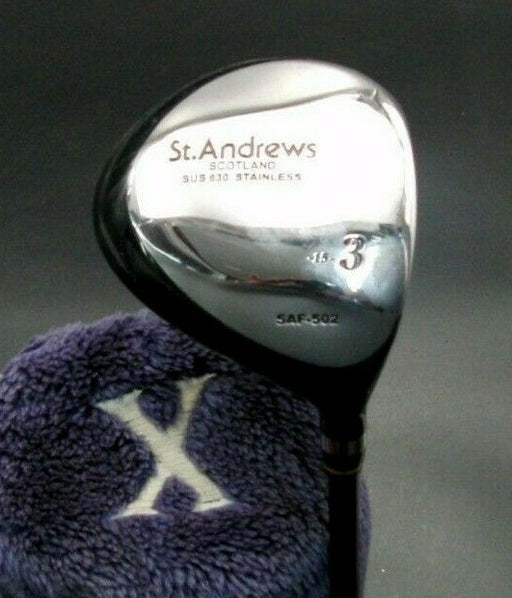 St Andrews SAF-502 3 Wood 15° Regular Graphite Shaft St Andrews Grip & H/Cover