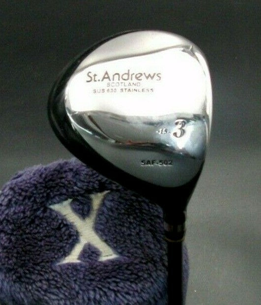St Andrews SAF-502 3 Wood 15° Regular Graphite Shaft St Andrews Grip & H/Cover