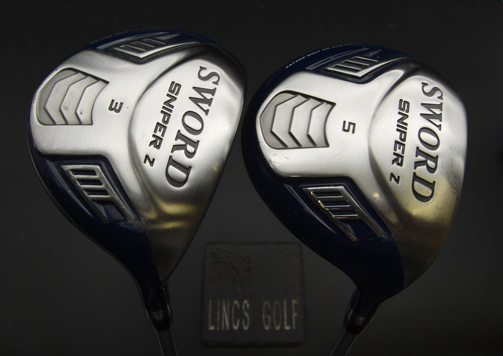 Set of 2 Katana Sword Sniper 2 3+5 Woods Regular Graphite Shafts Sword Grips