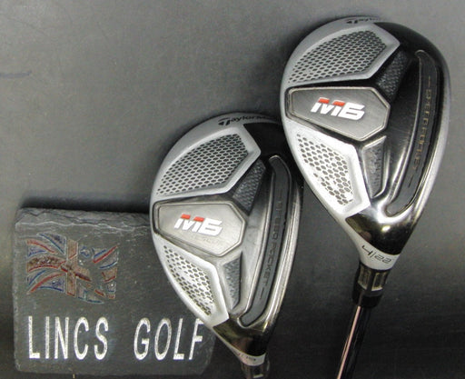 Set of 2 Taylormade M6 19º 3 & 22º 4 Hybrids Stiff Steel Shafts