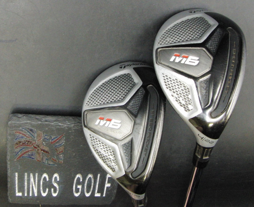 Set of 2 Taylormade M6 19º 3 & 22º 4 Hybrids Stiff Steel Shafts