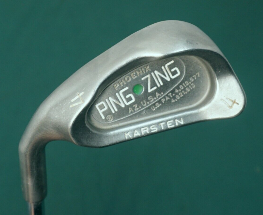 Left Handed Ping Karsten Zing Green Dot 4 Iron Stiff Steel Shaft Ping Grip