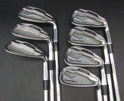 Set of 7x TaylorMade SLDR 5-SW Irons Stiff Steel Shafts TaylorMade Grips