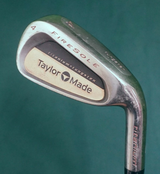 TaylorMade Firesole Tungsten Titanium 4 Iron Stiff Steel Shaft Golf Pride Grip