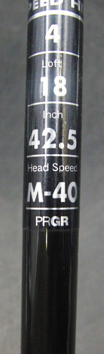 PRGR Speed Hit 4 Wood Regular Graphite Shaft PRGR Grip