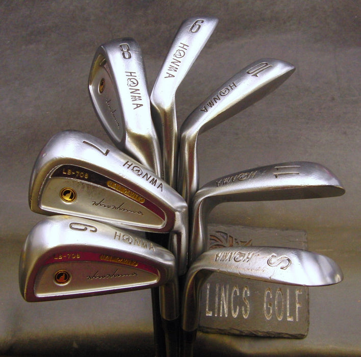 Set of 7 x Honma LB-708 6-11 + SW Stiff Graphite Shafts GolfPride Grips