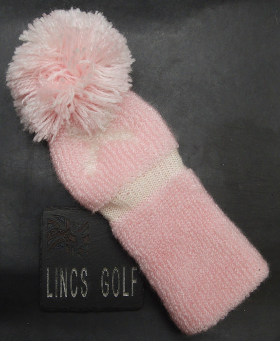 Set of 2x Pink Wood Head Covers
