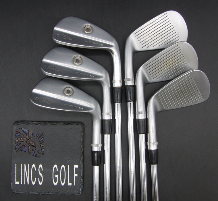 Set of 6x Callaway Apex MB 5-PW Irons Stiff Steel Shafts Black Grips
