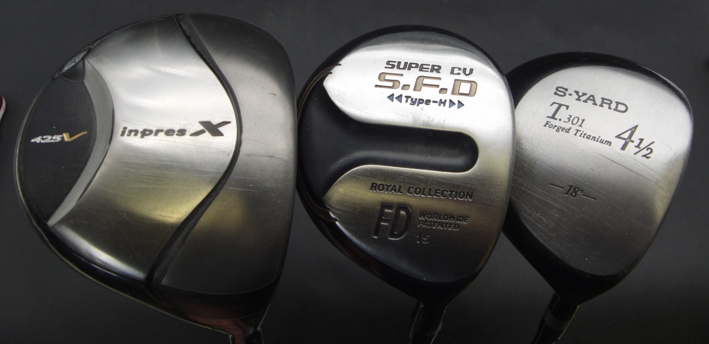 Set of Callaway HawkEye Irons 3-SW+AW+ Inpres 10 Driver+3 Wood+4 Wood+Putter
