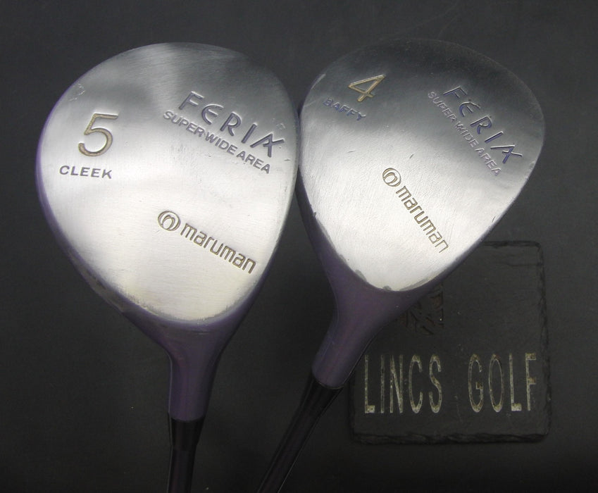 Set of 2 Ladies Maruman Feriax 4 + 5 Woods Ladies Graphite Shafts Maruman Grips