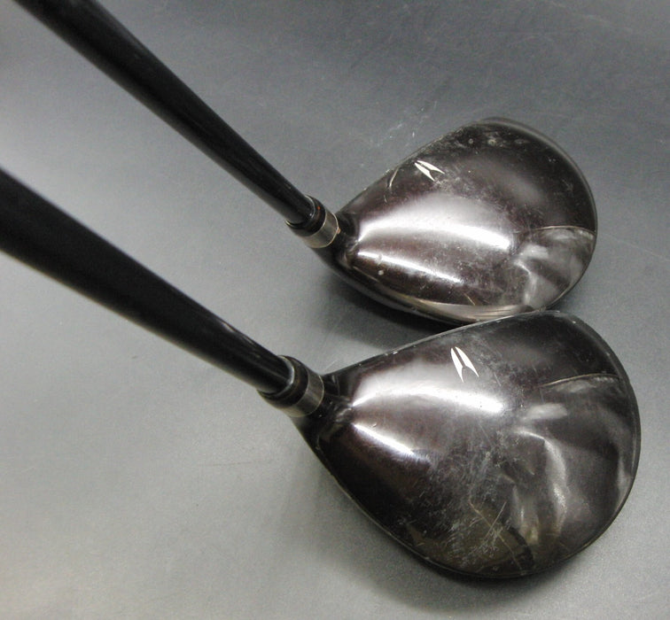 Set of 2 PRGR M3 Hit 505 Spec 3 & 5 Woods Senior Graphite Shafts Black Grips
