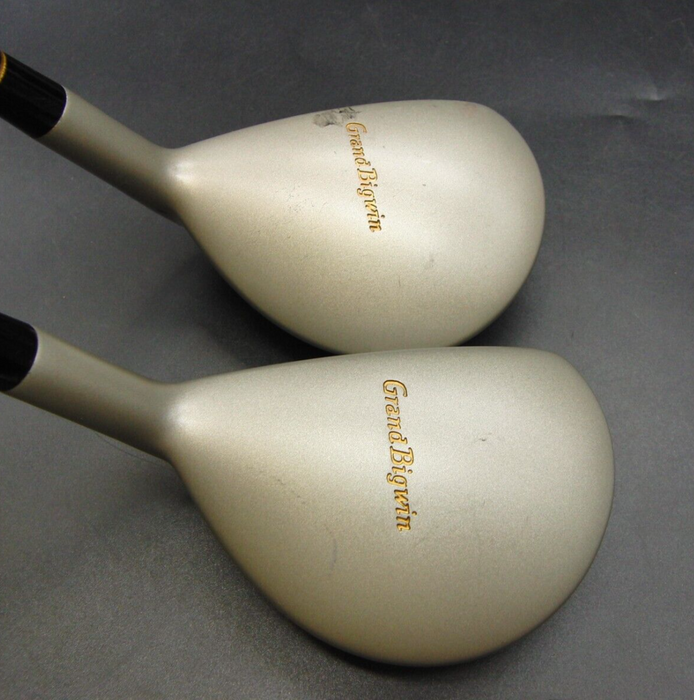 Set of 2 Maruman Grand Bigwin 3 & 4 Woods Regular Graphite Shafts Maruman Grips