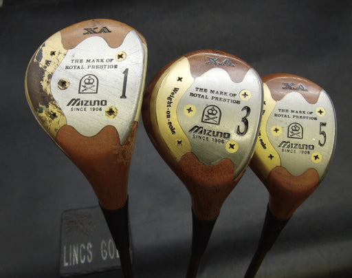 Set of 3 Mizuno XA Grand Monarch Driver + 3 + 5 Wood Extra Stiff Graphite Shaft