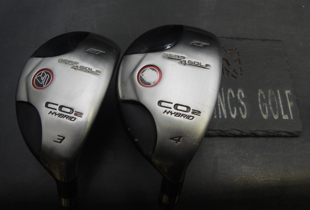 Set of 2 Gear 4 Golf Co2 3+4 Hybrids Regular Graphite Shafts CO2 Grips