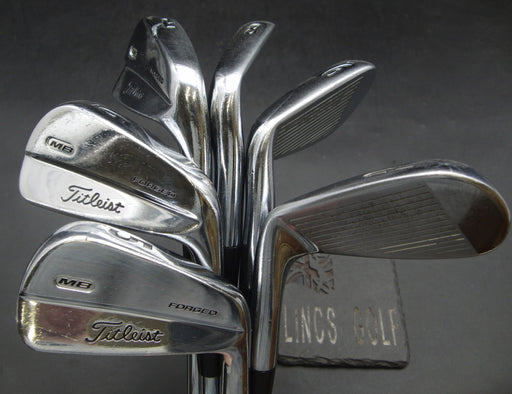 Set of 6x Titleist 710 MB Forged Irons 5-PW Stiff Steel Shafts Golf Pride Grips