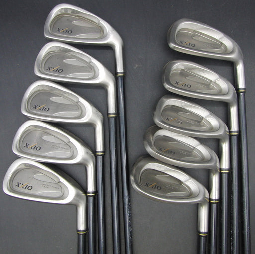 Set of 10x XXIO Impact Power Face 3-SW + AW Irons Regular Graphite Shafts*