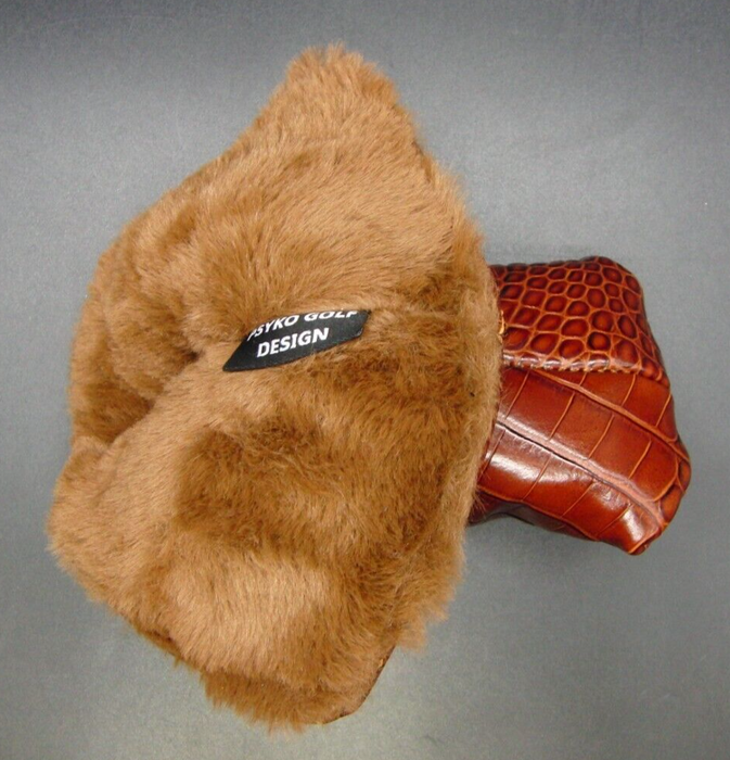 Luxury PSYKO GOLF Croc-effect Genuine Leather Putter Head Cover