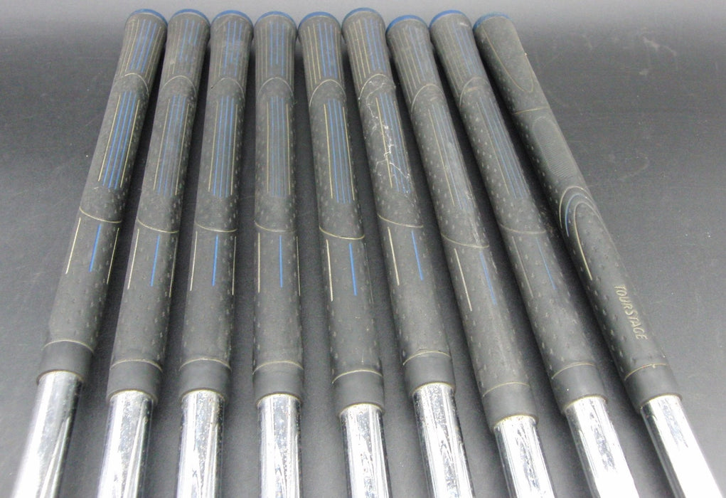 Set of 9x Bridgestone Tourstage ViQ 4-SW + AW Irons Stiff Steel Shafts