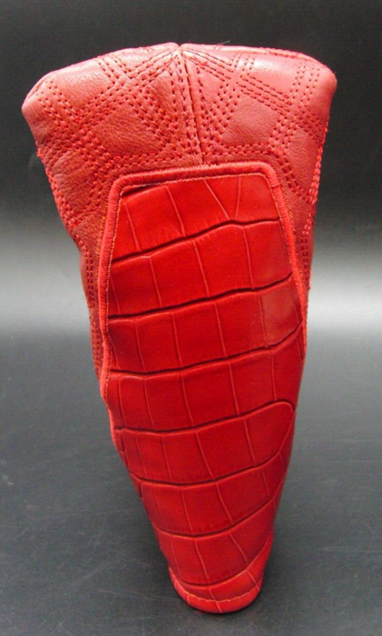 PSYKO GOLF Croc-Effect Quilted Embroidered Genuine Leather Putter Head Cover