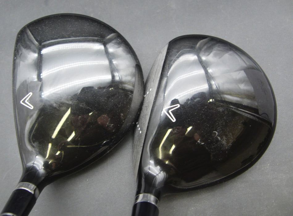 Set of 2 Callaway Legacy 3+5 Woods Regular Graphite Shafts Tour Edge Grips