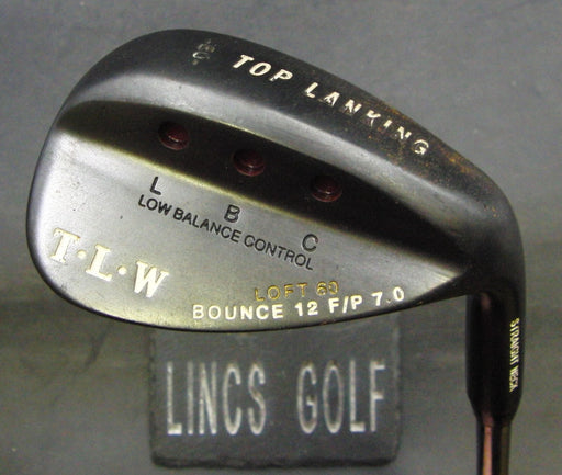 Top Lanking T.L.W Straight Neck 60° Lob Wedge Stiff Steel Shaft Black Grip