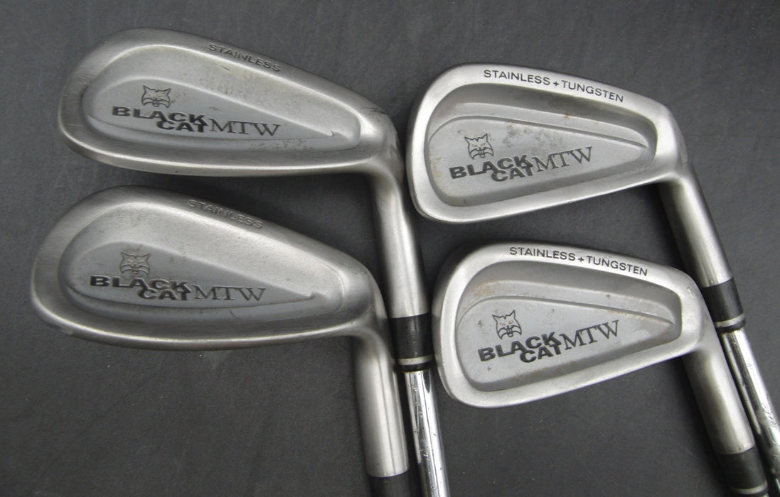 Set of 4x Lynx Black Cat MTW 3,4,9+SW Irons Regular Steel Shafts Lynx Grips