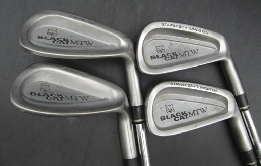 Set of 4x Lynx Black Cat MTW 3,4,9+SW Irons Regular Steel Shafts Lynx Grips