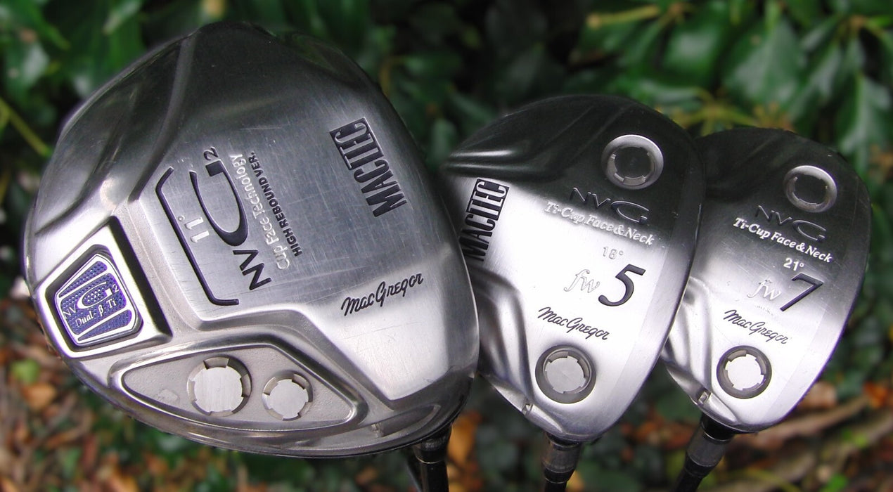 Set of Dunlop HiBrid CF 1 6SW + MacGregor Driver + 5 Wood + 7 Wood + Putter