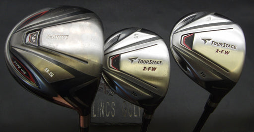 Set of 3 Bridgestone TourStage X-Drive 705 Type 415 Driver 3+5 Woods