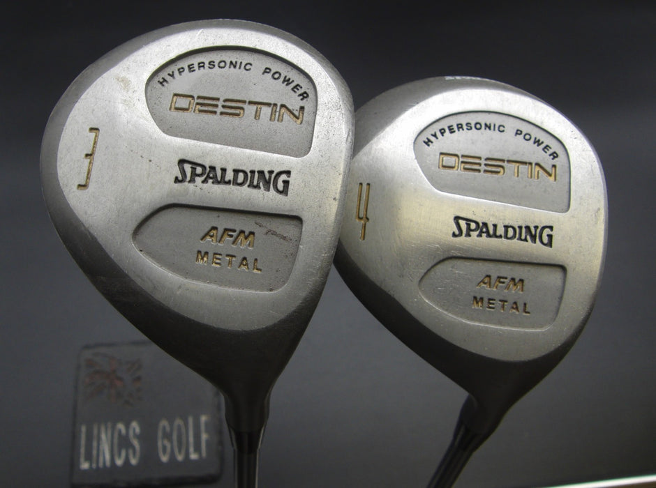 Set of 2 Spalding Destin AFM Metal 3 + 4 Woods Regular Graphite Shafts