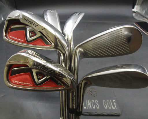 Set of 6x Maruman Verity Red V Irons 5-PW Stiff Steel Shafts STM Grips*