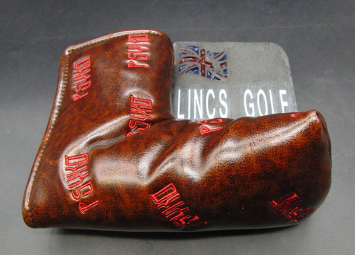 Luxury PSYKO GOLF Embroidered Vintage Look Genuine Leather Putter Head Cover