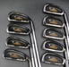 RARE Black Set of 9 x Lynx Parallax Irons 3-SW Stiff Steel Shafts Mixed Grips