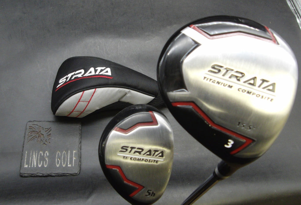 Set of 2 Callaway STRATA Titanium Composite 5 Hybrid +3 Wood Regular Graphite