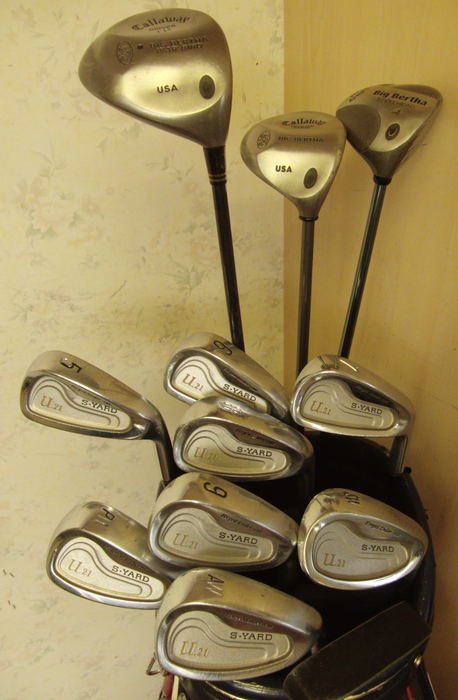 Set of S-Yard U.21 5-SW+AW + Callaway 11 Driver + 3 + 4 Wood + Putter