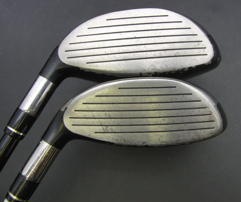Set of 2 Callaway Razr Hawk 3 Wood + 5 Wood Regular Graphite Shafts Black Grips