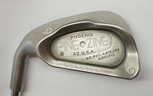 Left Handed Ping Zing White Dot 6 Iron JZ Stiff Steel Shaft Golf Pride Grip
