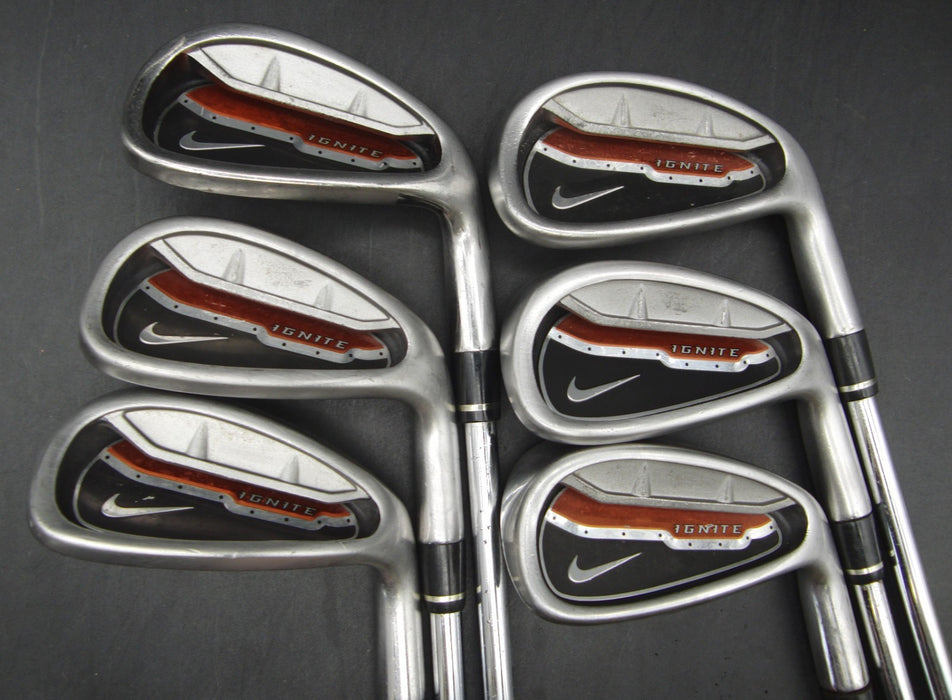 Set of 6x Nike Ignite Irons 5-9+SW Uniflex Steel Shafts Nike Grips