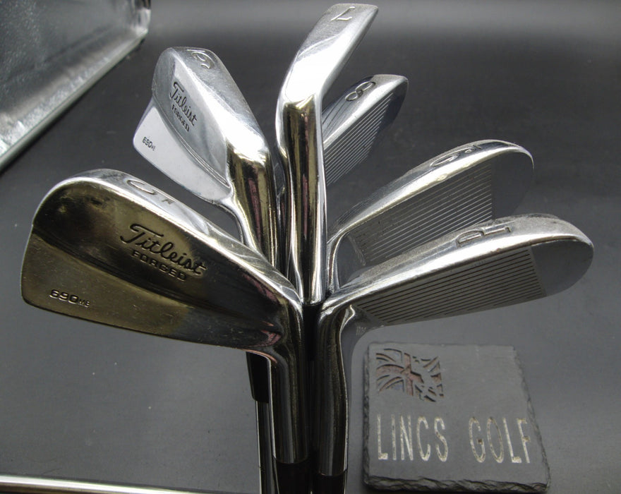 Set of 6x Titleist 690MB Forged Irons 5-PW Stiff Steel Shafts Titleist Grips*
