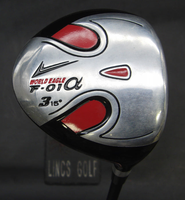 World Eagle F-01 15° 3 Wood Regular Graphite Shaft Black Grip