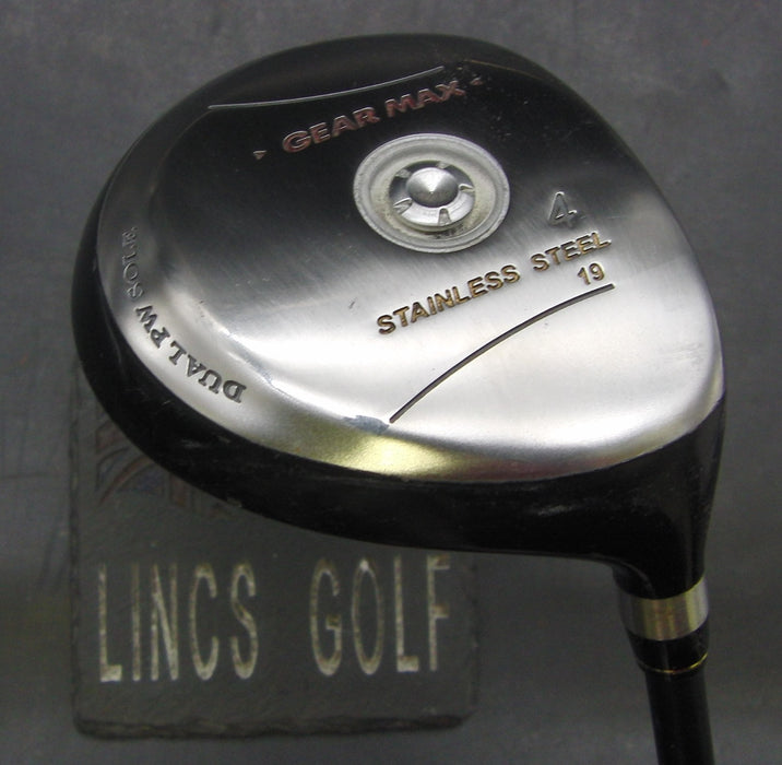 Gear Max Dual PW Sole 19° 4 Wood Stiff Graphite Shaft Gear Max Grip