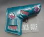 Luxury PSYKO GOLF Embroidered Genuine Leather Putter Head Cover