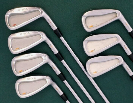 Set of 7 x Orka RS5 Tour Studio Irons 4-PW Stiff Steel Shafts Mixed Grips