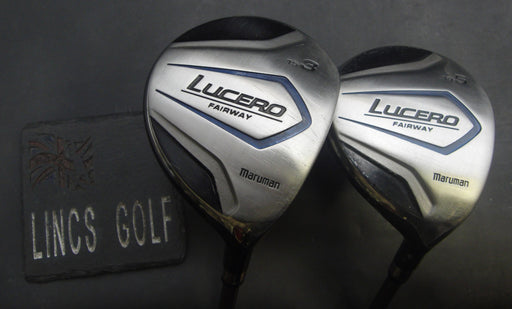 Set of 2 Maruman Lucero Fairway 3 & 5 Woods Stiff Graphite Shafts Maruman Grips