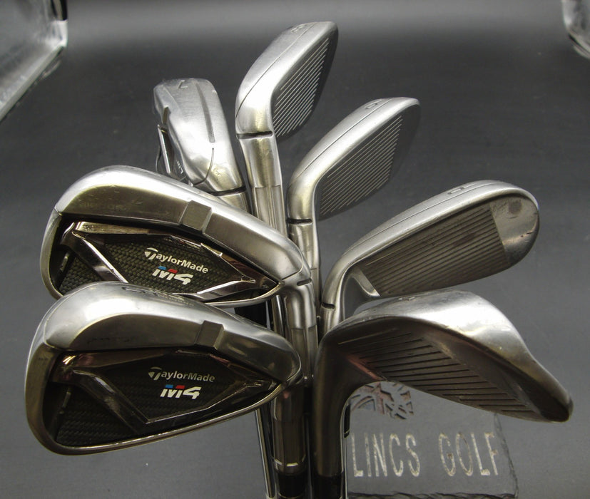 Set of 7x TaylorMade M4 Irons 5-PW+AW Stiff Steel Shafts Nexgen Grips*