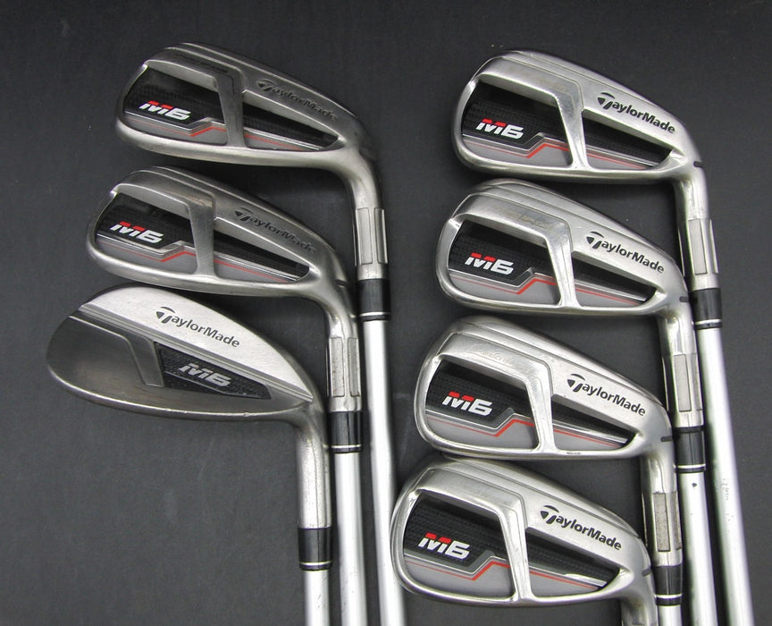Set of 7x TaylorMade M6 5-SW Irons Stiff Graphite Shafts TaylorMade Grips