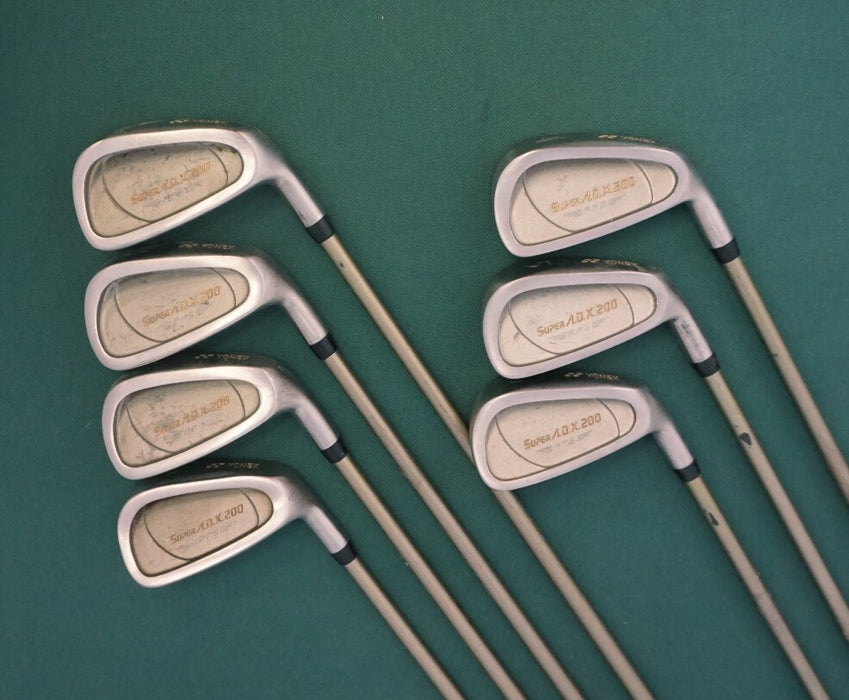 Set of 7 x Yonex Super ADX 200 PPS Irons 4-PW Regular Graphite Shafts A.D.X