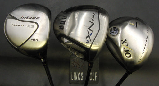 Set of 3 x Drivers Mizuno Intage & Macgregor NV-NX & Srixon XXIO Regular