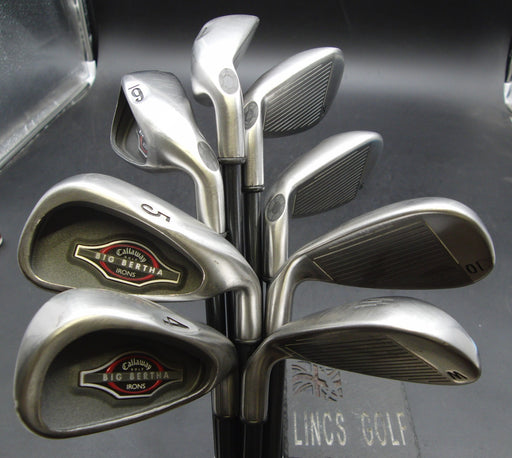 Set of 8x Callaway Big Bertha 2002 Irons 4-PW Regular Graphite Shafts*