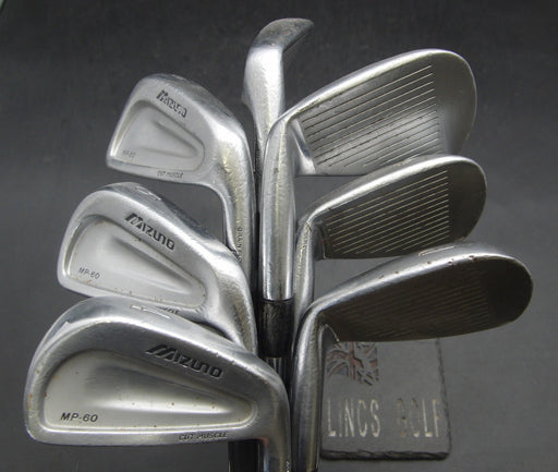 Set of 7x Mizuno MP-60 Cut Muscle 4-PW Irons Regular Steel Shafts